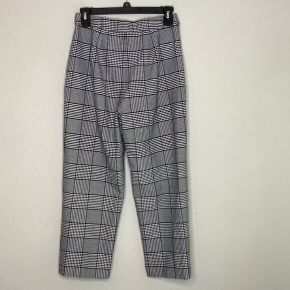 Express Women’s Size 4S Black & White Checkered Plaid Pants – Super High Rise - Picture 1 of 7